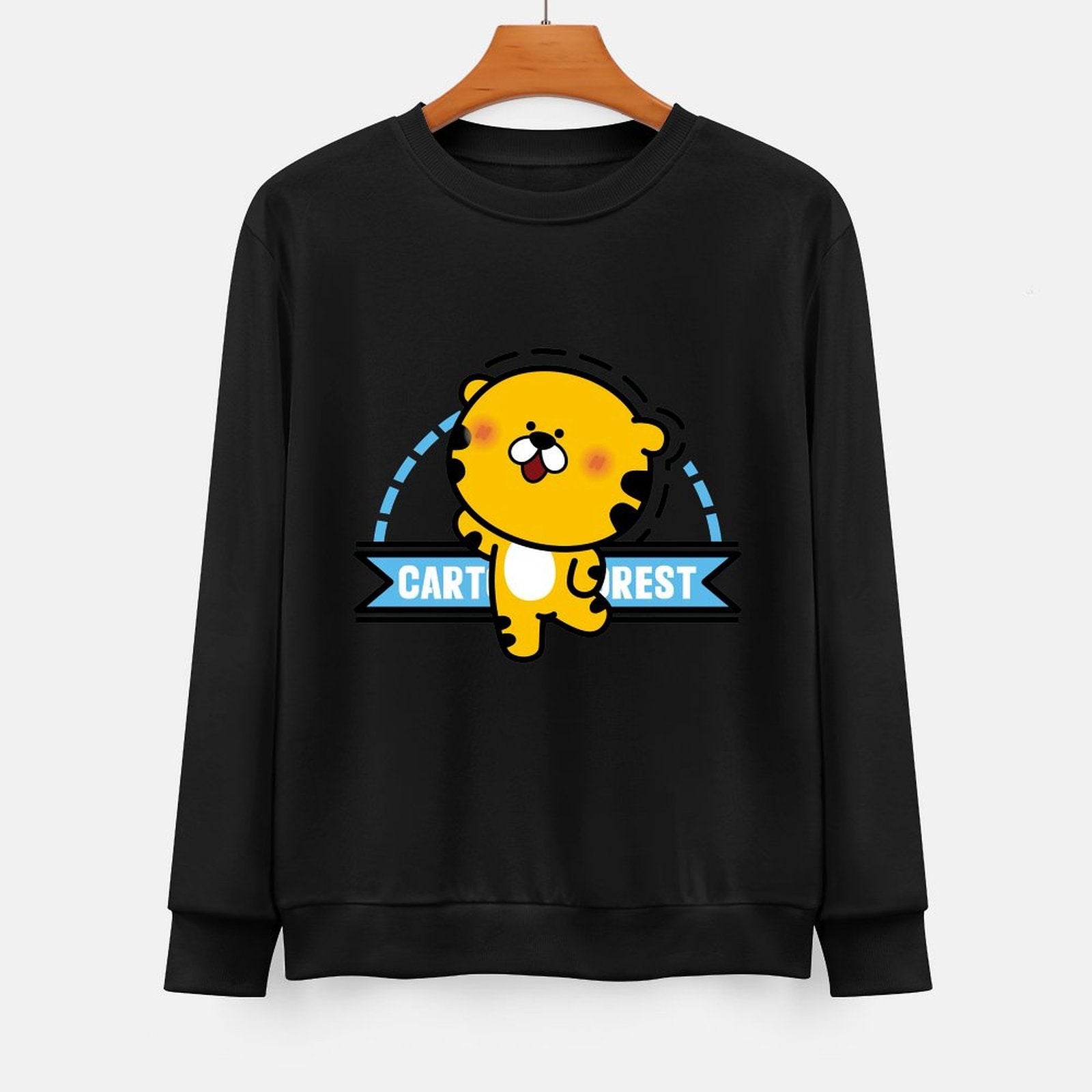 Front Patterned Long Sleeve TopPocket Tee Cotton